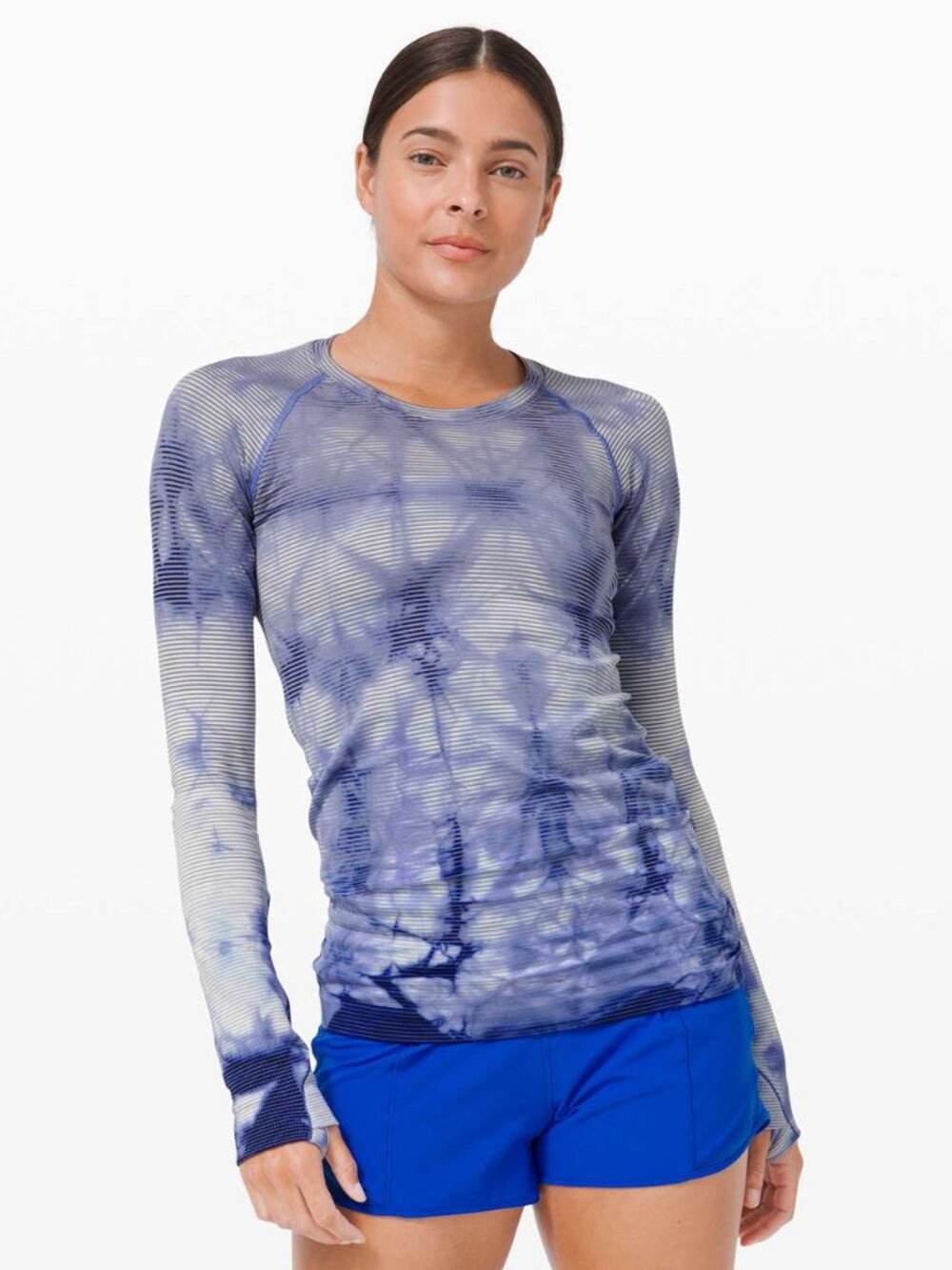Lululemon Women's Swiftly Tech Long Sleeve 2.0 *Wash - Blue/White